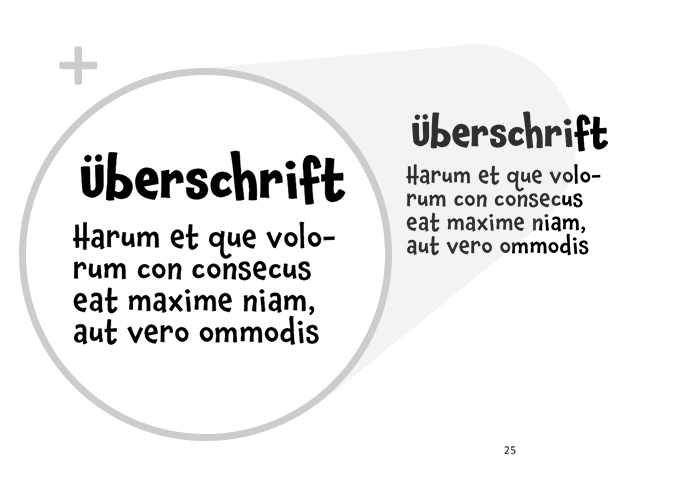 Beispiel Detail Schrift Design Bilderbuch Variante lustig