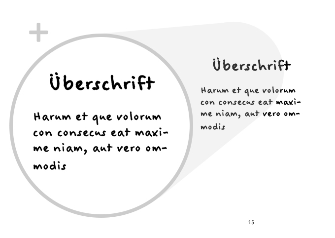 Beispiel Detail Schrift Design Bilderbuch Variante verspielt