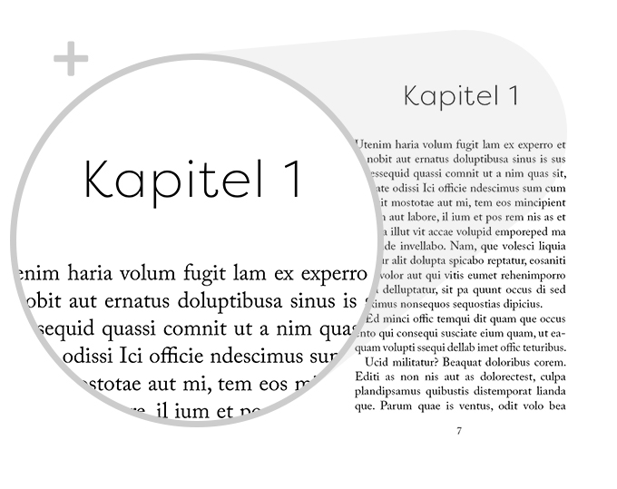 Beispiel Kapitel Design Kinderbuch Variante klassisch