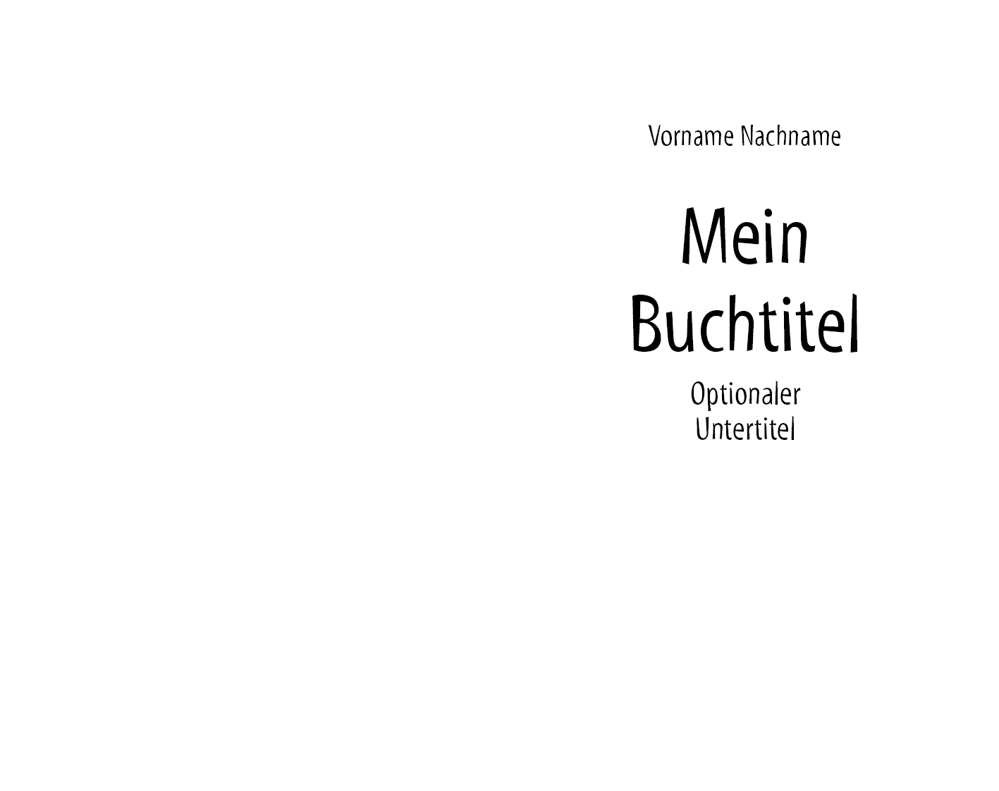 Beispiel Titelei Design Kinderbuch Variante modern