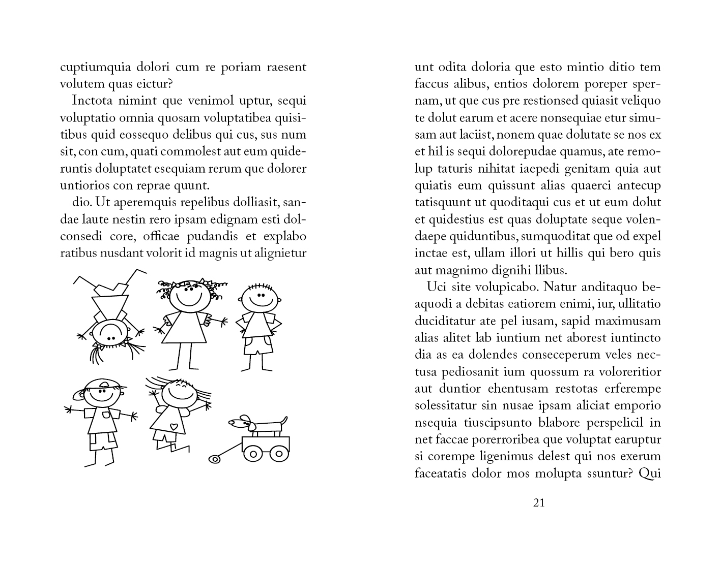 Beispiel Unterkapitel Design Kinderbuch Variante modern