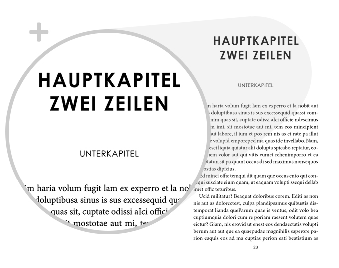 Beispiel Detail Schrift Design Krimi Variante modern