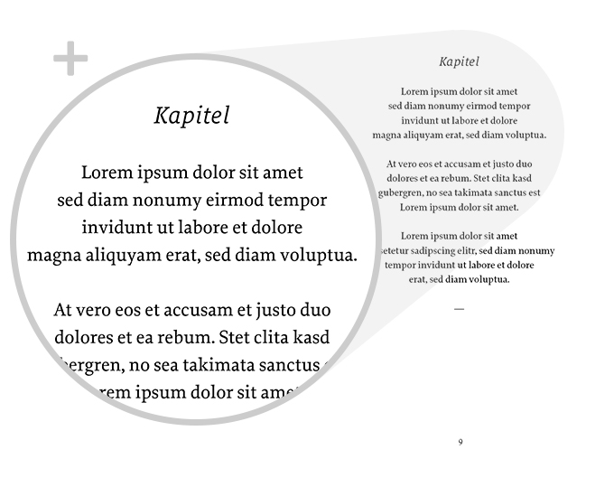 Beispiel Detail Schrift Design Lyrik klassisch Variante schlicht