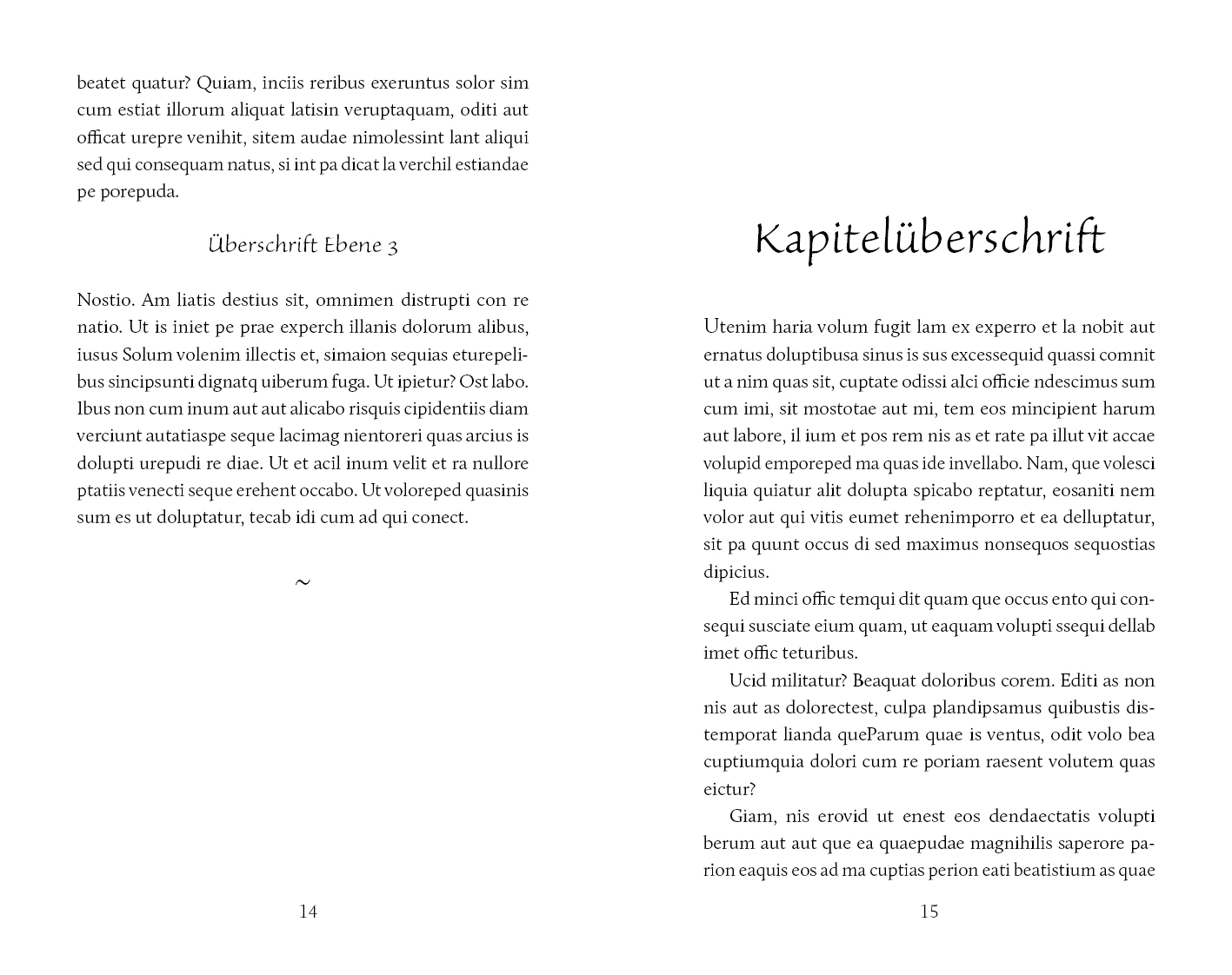 Beispiel Verse Design Ratgeber Lifestyle Variante klassisch