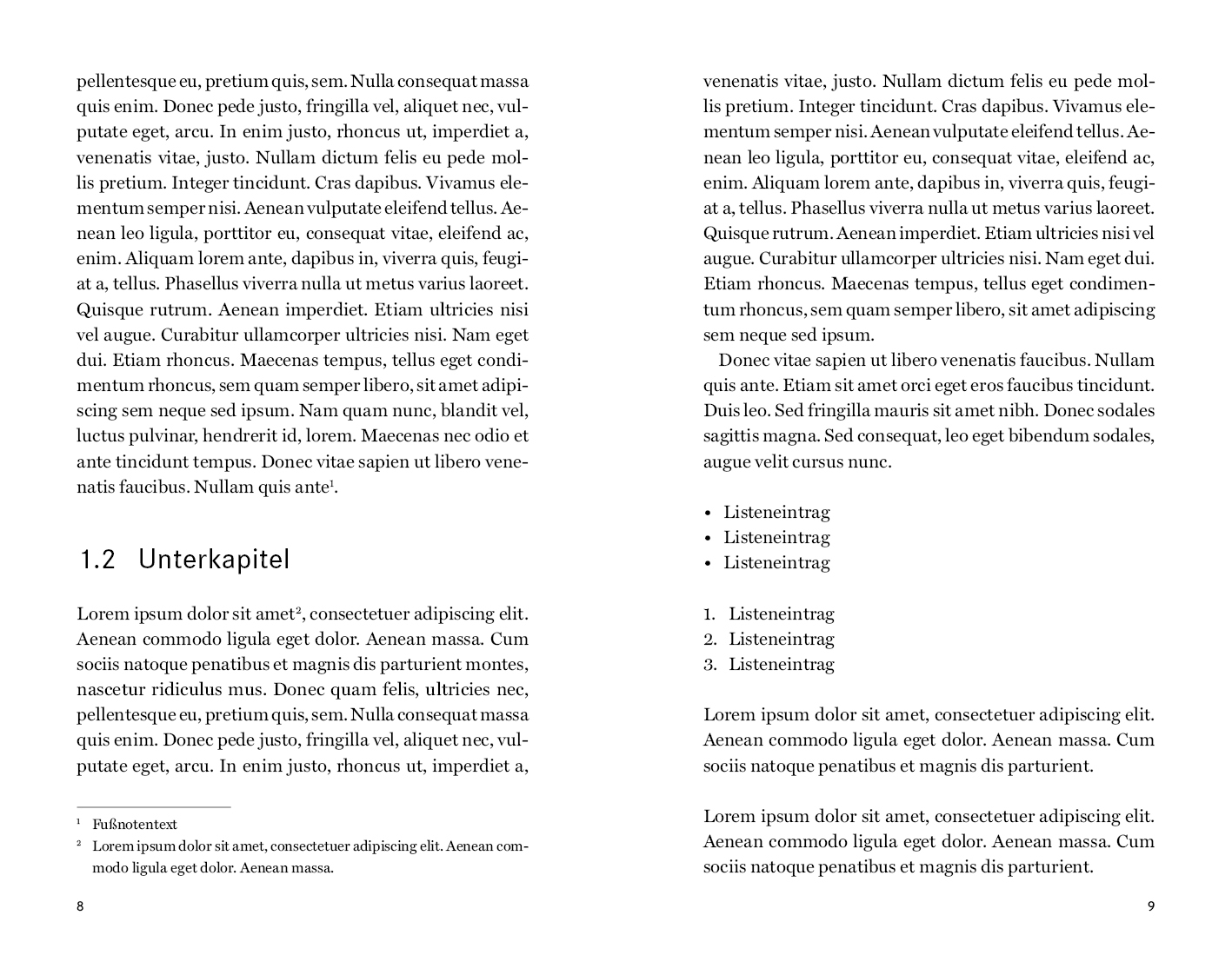 Beispiel Unterkapitel Design Sachbuch akademisch Variante Klassisch